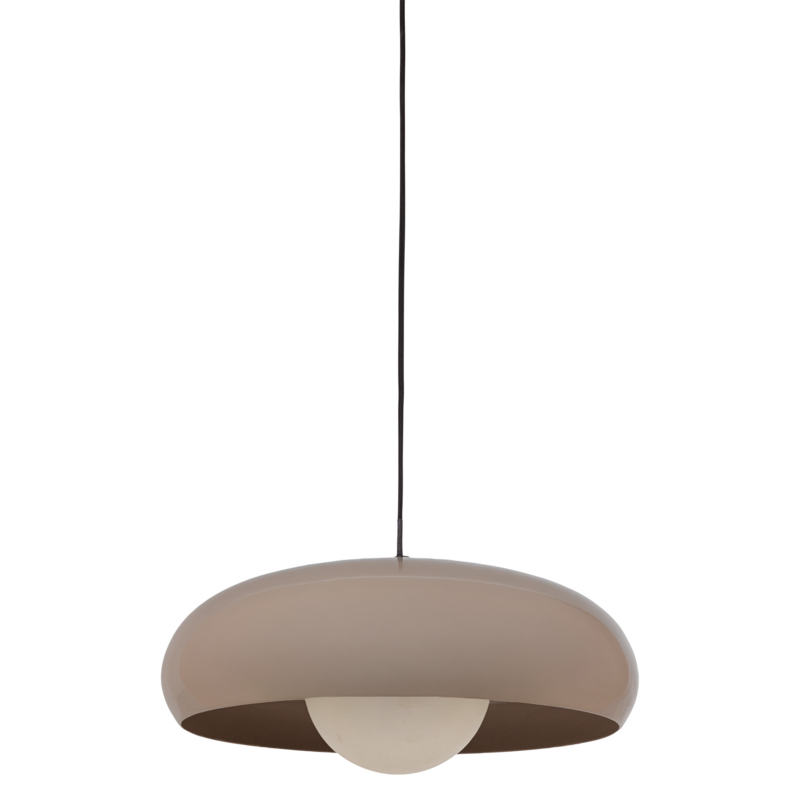 WOOOD-collectie TIVO HANGLAMP ROND METAAL HOOGGLANS ZAND