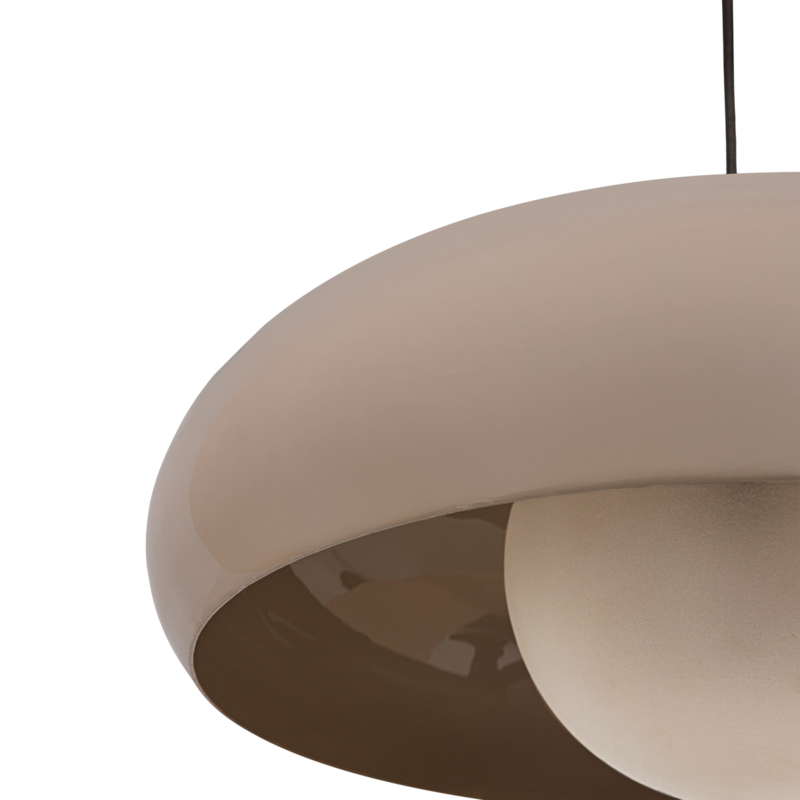 WOOOD-collectie TIVO HANGLAMP ROND METAAL HOOGGLANS ZAND