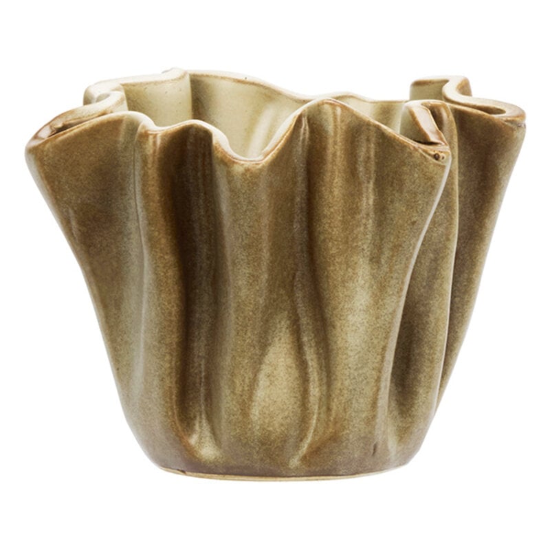Madam Stoltz-collectie Bloempot van aardewerk beige