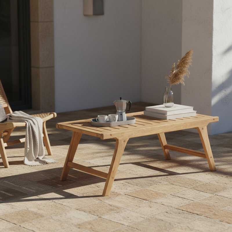 Raw Materials-collectie Odin teak outdoor coffee table - Copy