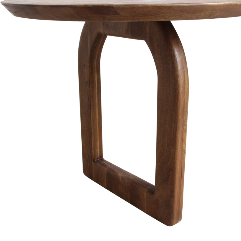 Raw Materials-collectie Bullnose dining table - brown - 180 - open base