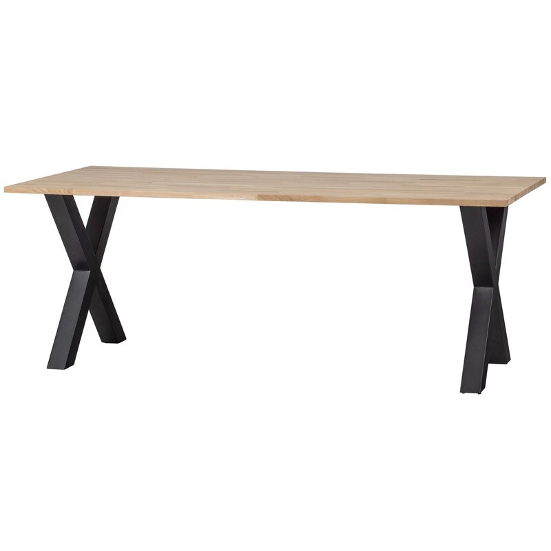 WOOOD-collectie COMBI-TABLO: EIKEN 220X90 & ALKMAAR POOT [fsc]