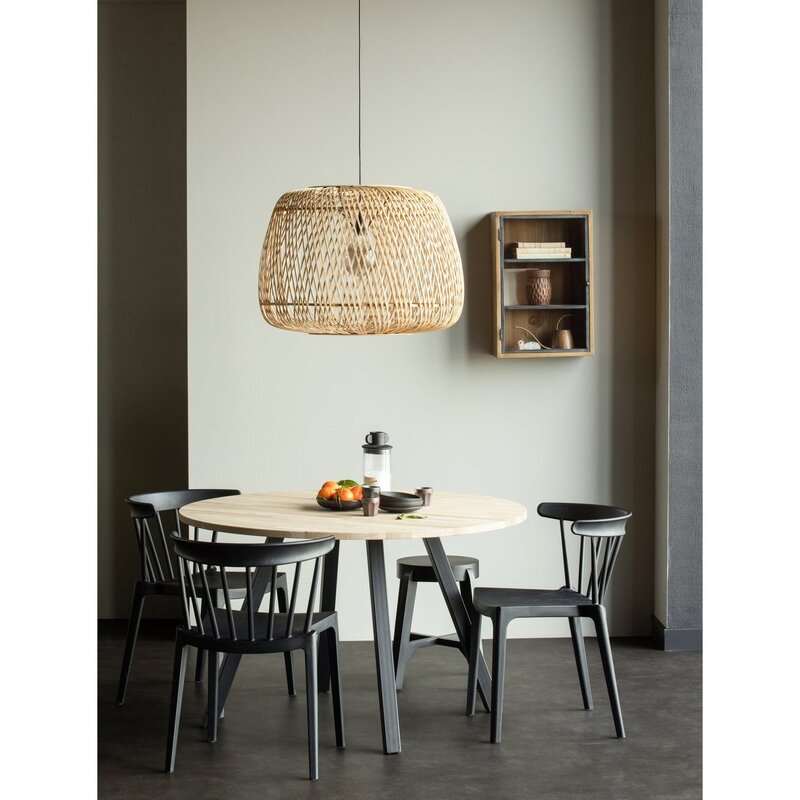 WOOOD-collectie COMBI-TABLO: ROND EIKEN O120 ONBEH & 2-STANDEN VIERK [fsc]