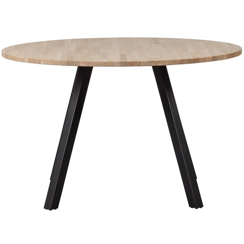 WOOOD-collectie COMBI-TABLO: ROND EIKEN O120 ONBEH & 2-STANDEN VIERK [fsc]