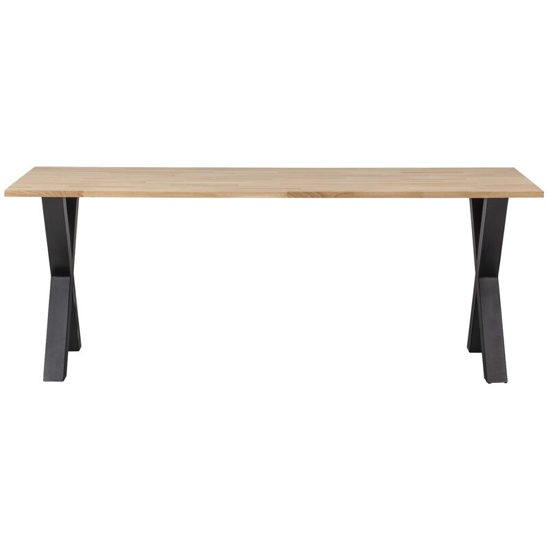 WOOOD-collectie COMBI-TABLO: EIKEN 220X90 & ALKMAAR POOT [fsc]