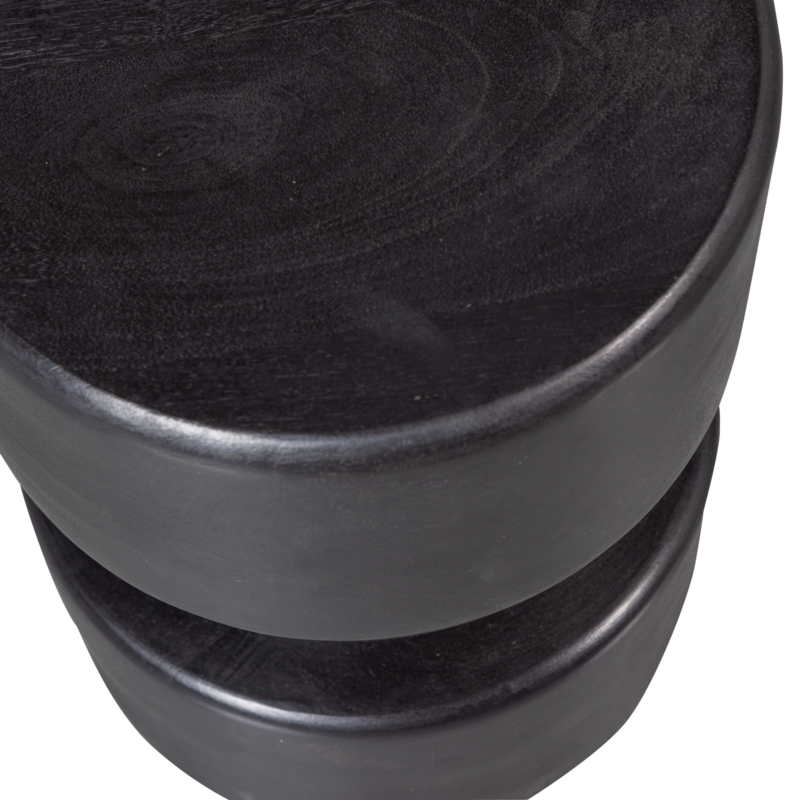 WOOOD-collectie TUVE BIJZETTAFEL HOUT BRUIN/ZWART