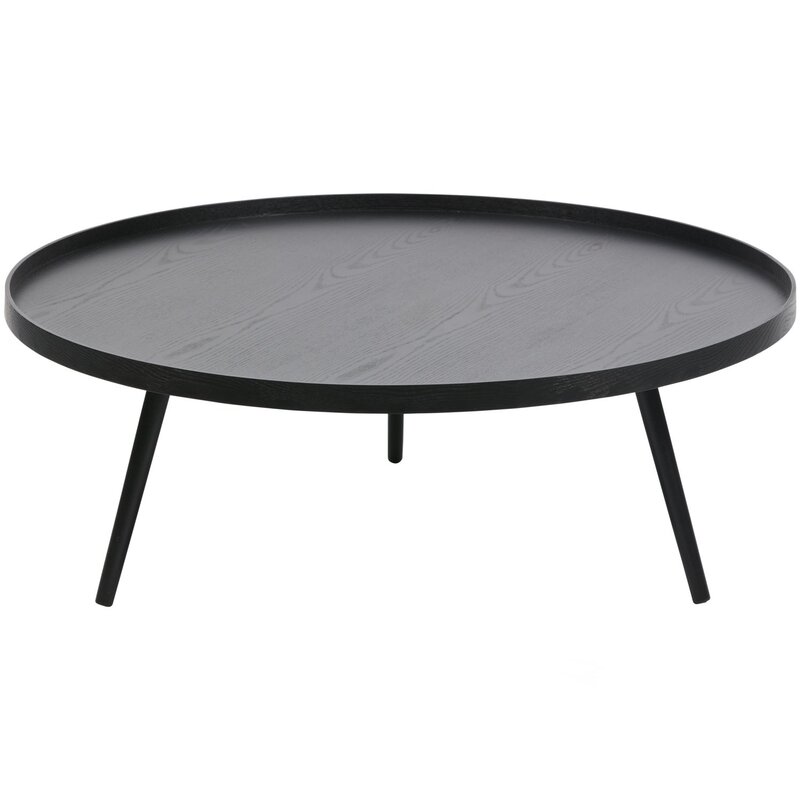 WOOOD-collectie MESA BIJZETTAFEL XXL HOUT ZWART 36xO100