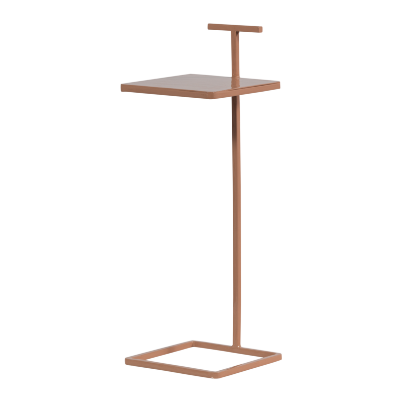 WOOOD-collectie TOSTE BIJZETTAFEL METAAL OUDROZE