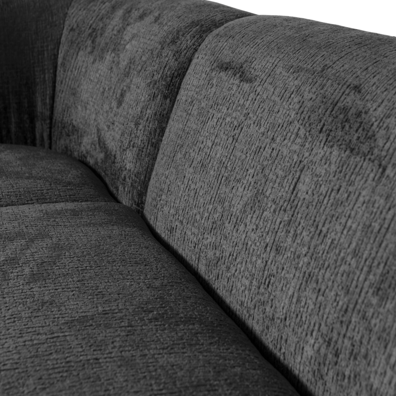WOOOD-collectie SLOPING HOEKBANK LINKS STRUCTURE VELVET MOUNTAIN