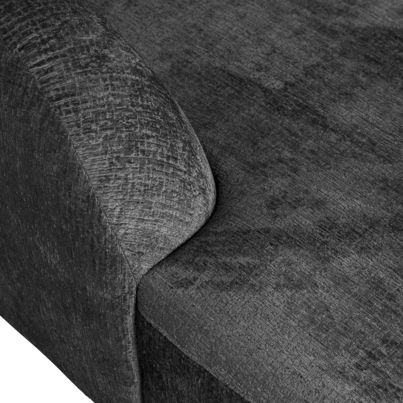 WOOOD-collectie SLOPING HOEKBANK LINKS STRUCTURE VELVET MOUNTAIN