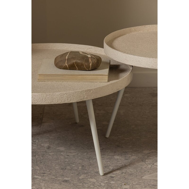 WOOOD-collectie BOUNDS BIJZETTAFEL XL HOUT/METAAL NATUREL 40XO76 CM