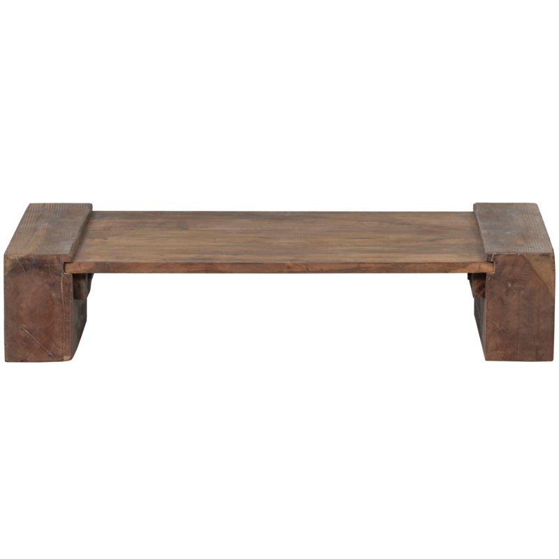 WOOOD-collectie CUNO SALONTAFEL LAAG MANGOHOUT DONKERBRUIN