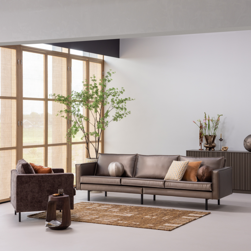 WOOOD-collectie RODEO BAL KUSSEN KLEIN METALLIC NATUREL
