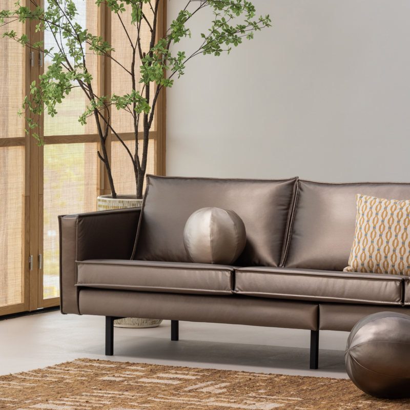 WOOOD-collectie RODEO BAL KUSSEN KLEIN METALLIC NATUREL