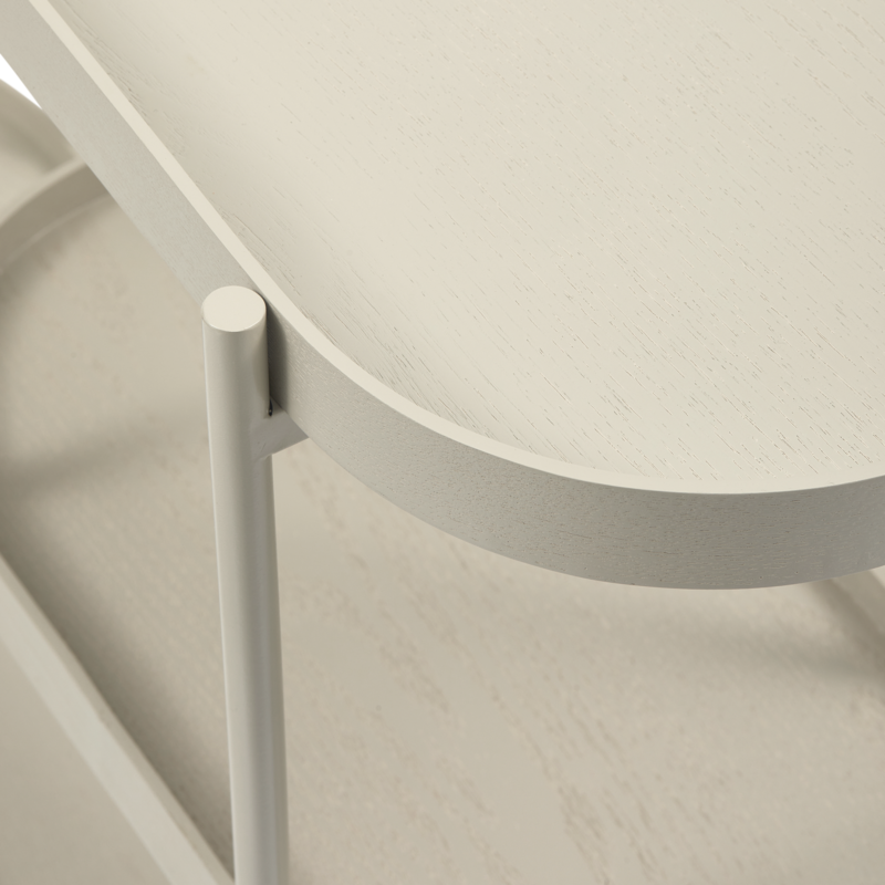 WOOOD-collectie NOAN SIDETABLE HOUT/METAAL ANTIEK BEIGE