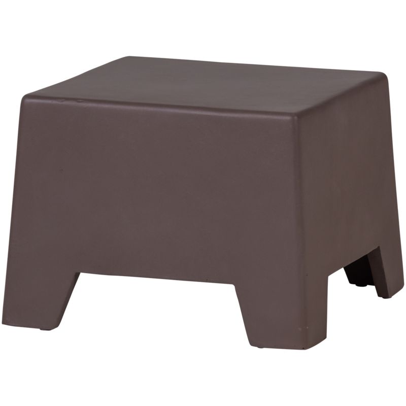 WOOOD ZINA BIJZETTAFEL LAAG CEMENT BRUIN