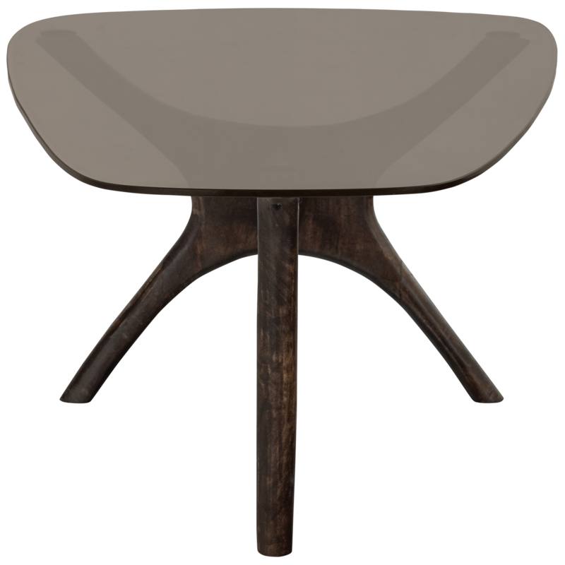 WOOOD-collectie FLASH SALONTAFEL MANGOHOUT/GLAS WALNOOT