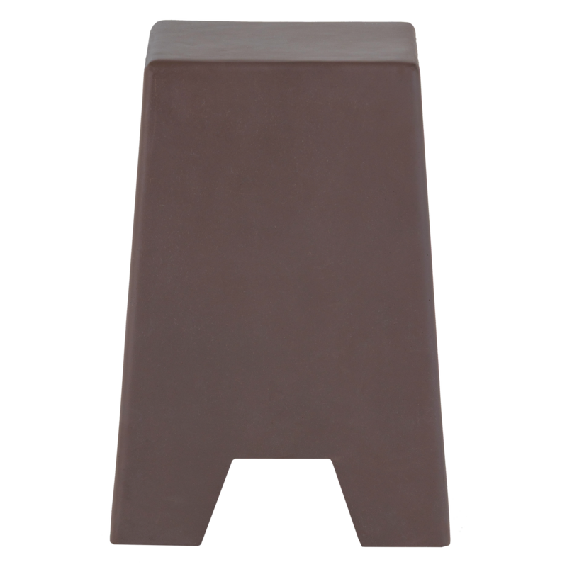 WOOOD-collectie ZINA BIJZETTAFEL HOOG CEMENT BRUIN