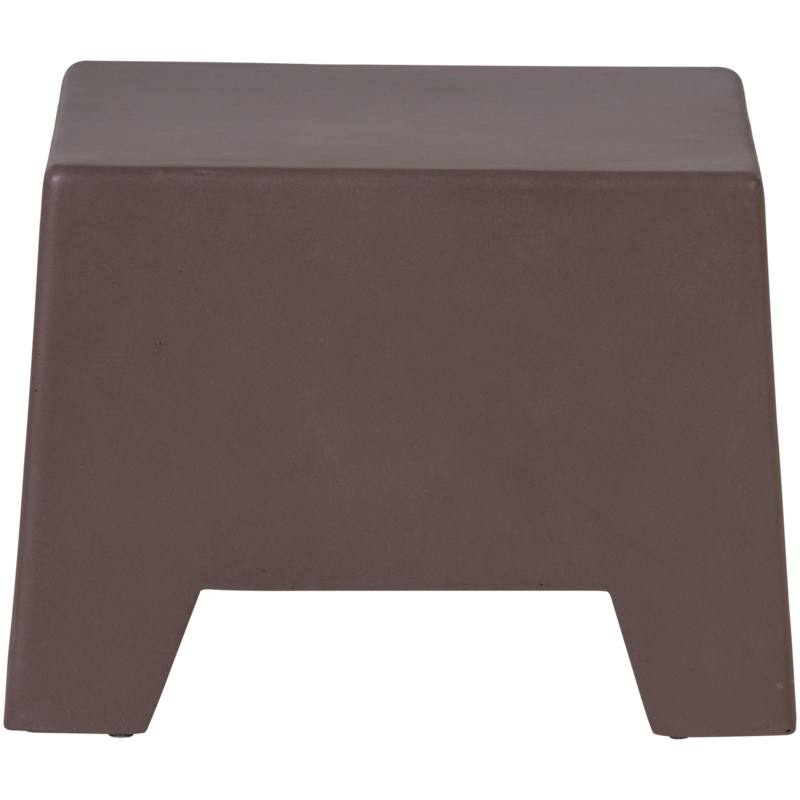 WOOOD ZINA BIJZETTAFEL LAAG CEMENT BRUIN