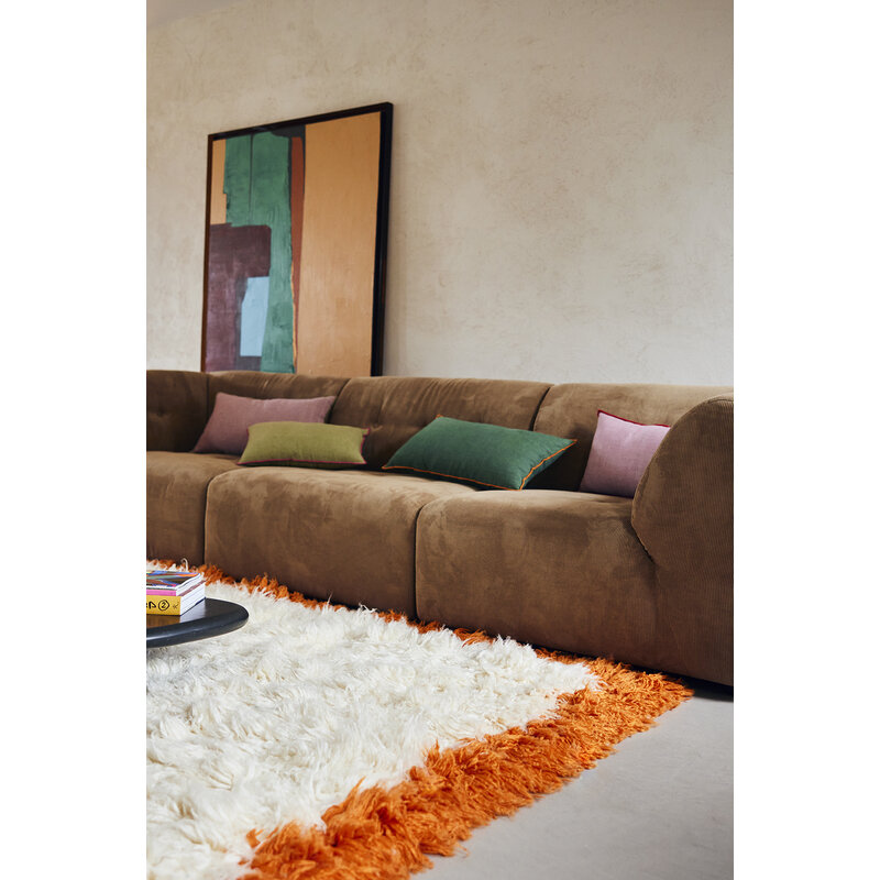 HKLIVING-collectie Fluffy vloerkleed 'retro summers' 250x250 cm