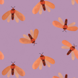 Meet Me at the Wall Behang Moth Spring - Aniek Bartels