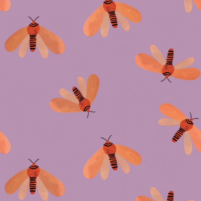 Meet Me at the Wall-collectie Behang Moth Spring - Aniek Bartels