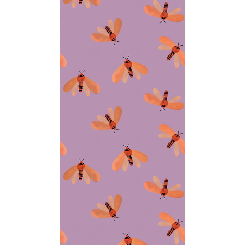 Meet Me at the Wall-collectie Behang Moth Spring - Aniek Bartels