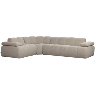 WOOOD MOJO HOEKBANK LINKS BOUCLE BEIGE MELANGE