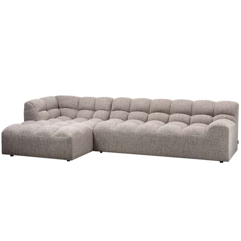 WOOOD-collectie ALLURE CHAISE LONGUE LINKS GEWEVEN STOF KLEI MELANGE