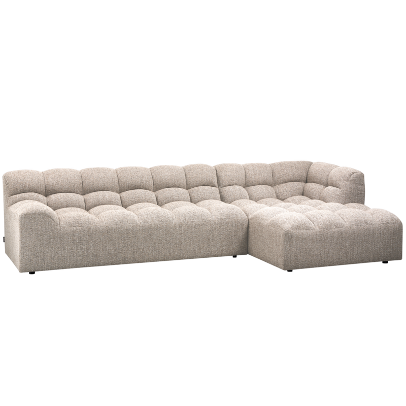 WOOOD-collectie ALLURE CHAISE LONGUE RECHTS GEWEVEN STOF NATUREL MELANGE