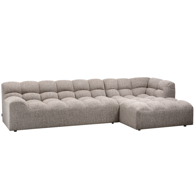 WOOOD-collectie ALLURE CHAISE LONGUE RECHTS GEWEVEN STOF KLEI MELANGE