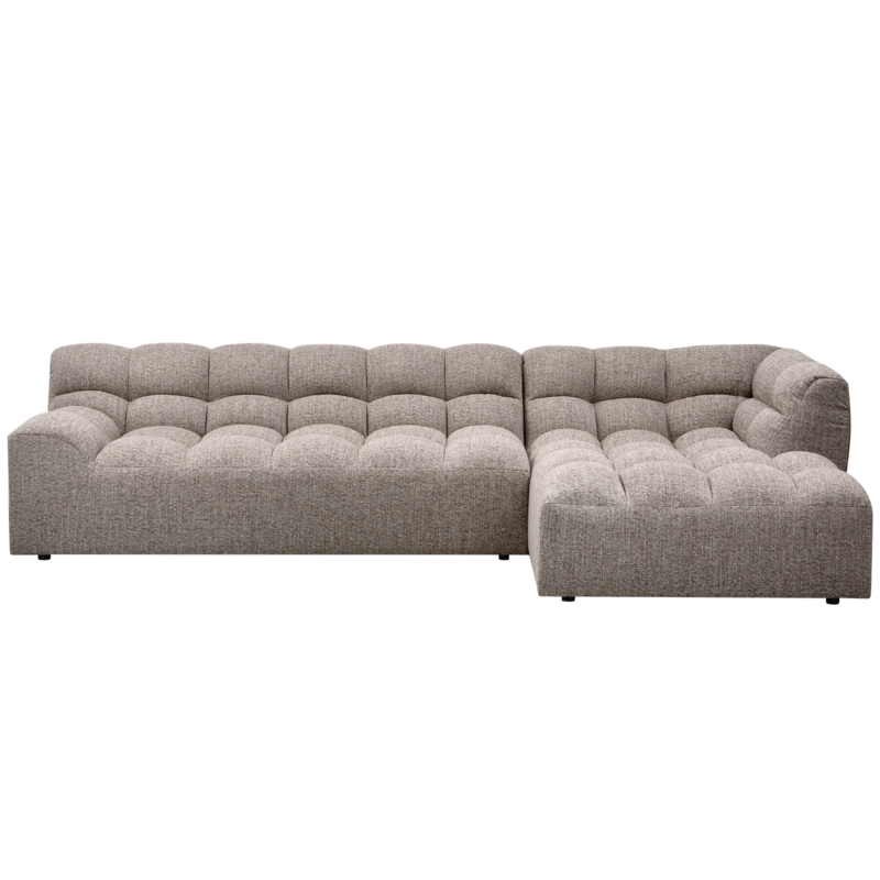 WOOOD-collectie ALLURE CHAISE LONGUE RECHTS GEWEVEN STOF KLEI MELANGE