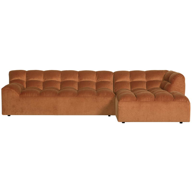 WOOOD-collectie ALLURE CHAISE LONGUE RECHTS VELVET TERRA