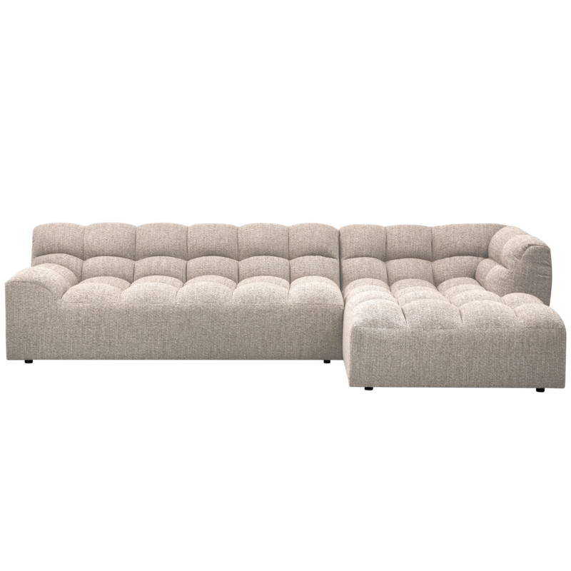 WOOOD-collectie ALLURE CHAISE LONGUE RECHTS GEWEVEN STOF NATUREL MELANGE