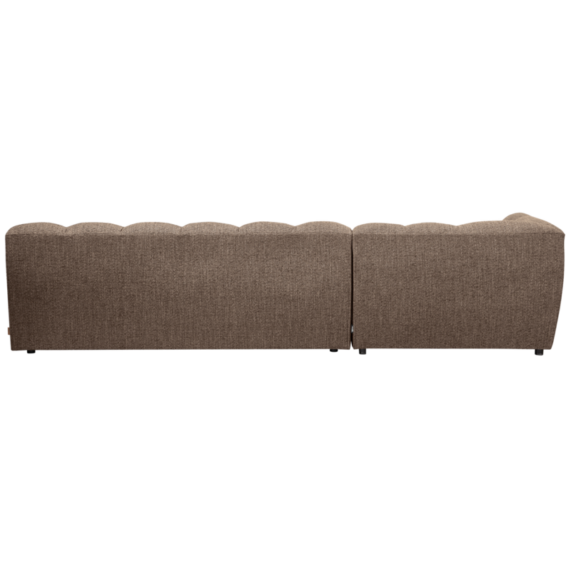 WOOOD-collectie ALLURE CHAISE LONGUE LINKS GEWEVEN STOF DONKERBRUIN MELANGE