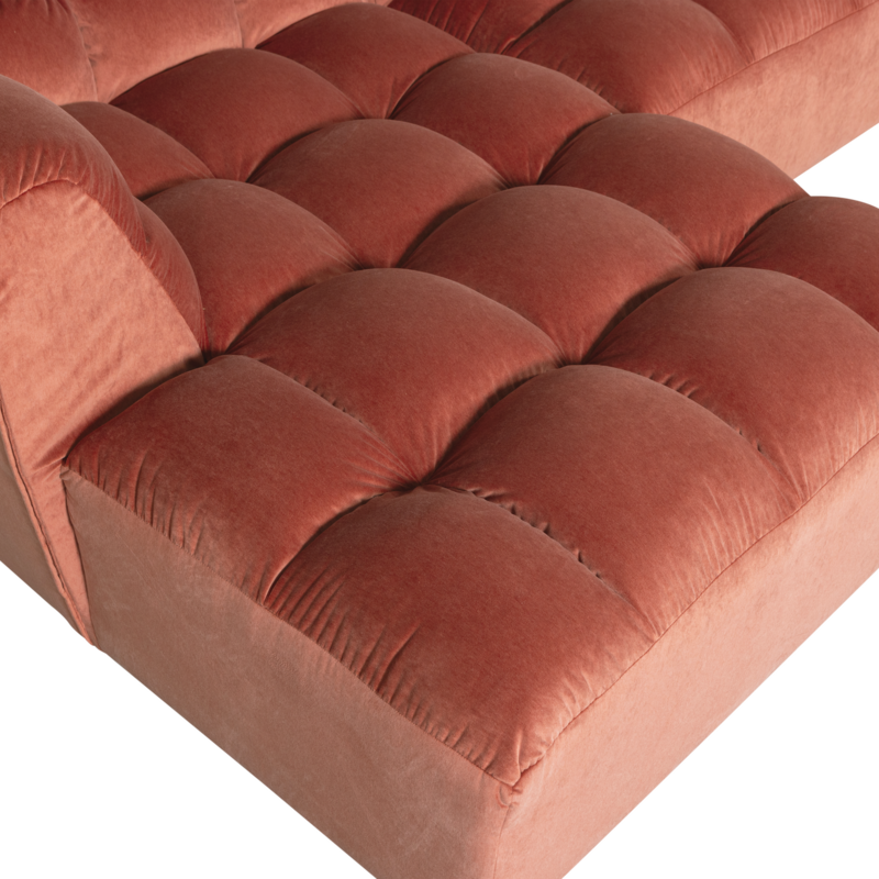 WOOOD-collectie ALLURE CHAISE LONGUE LINKS VELVET BLUSH