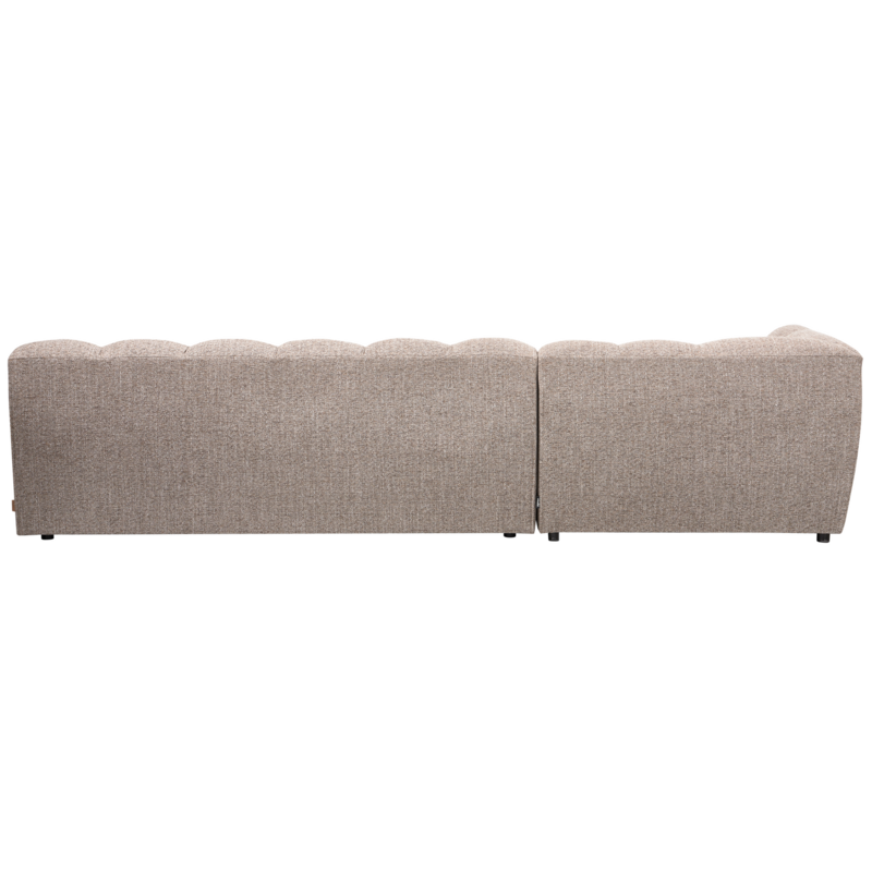 WOOOD-collectie ALLURE CHAISE LONGUE LINKS GEWEVEN STOF BRUIN MELANGE