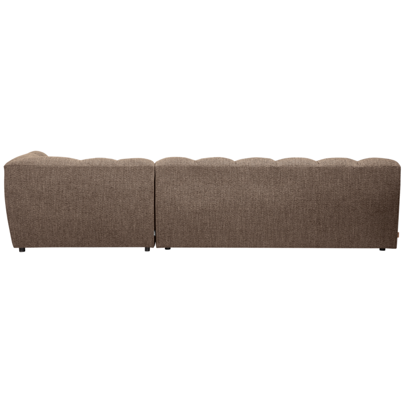 WOOOD-collectie ALLURE CHAISE LONGUE RECHTS GEWEVEN STOF DONKERBRUIN MELANGE