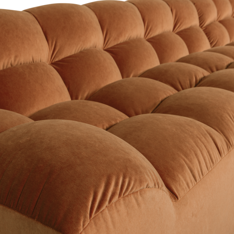 WOOOD-collectie ALLURE CHAISE LONGUE RECHTS VELVET TERRA