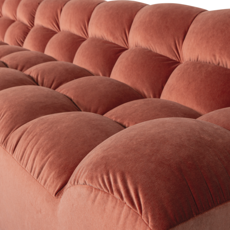 WOOOD-collectie ALLURE CHAISE LONGUE LINKS VELVET BLUSH