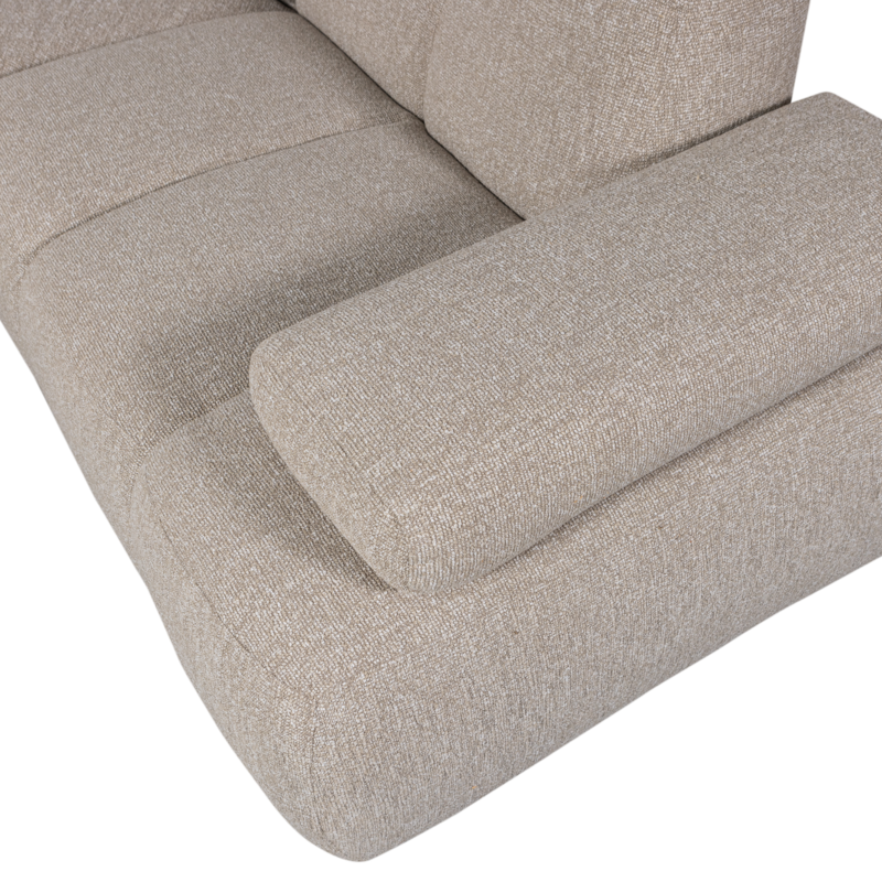 WOOOD-collectie MOJO HOEKBANK RECHTS BOUCLE BEIGE MELANGE
