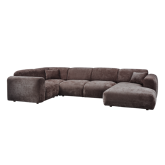 WOOOD CLOUD HOEKBANK LINKS CHENILLE WARMBRUIN [fsc]