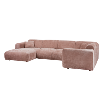 WOOOD CLOUD HOEKBANK RECHTS CHENILLE TAUPE/ROZE [fsc]