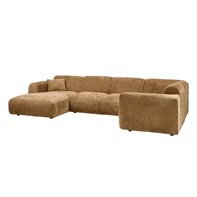 WOOOD-collectie CLOUD HOEKBANK RECHTS CHENILLE HONINGGEEL [fsc]