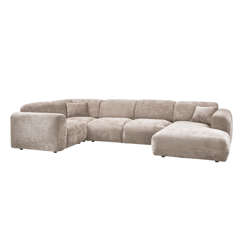 WOOOD-collectie CLOUD HOEKBANK LINKS CHENILLE NATUREL [fsc]