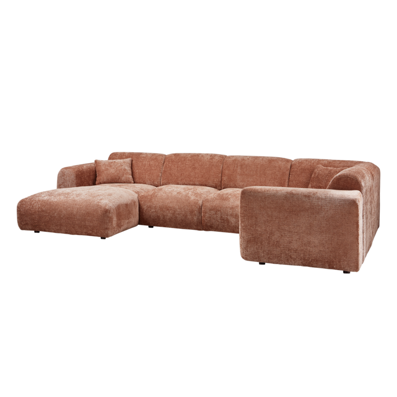 WOOOD-collectie CLOUD HOEKBANK RECHTS CHENILLE TERRA [fsc]