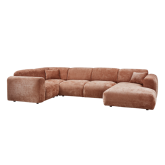 WOOOD CLOUD HOEKBANK LINKS CHENILLE TERRA [fsc]