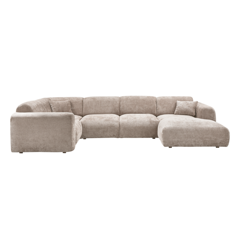 WOOOD-collectie CLOUD HOEKBANK LINKS CHENILLE NATUREL [fsc]