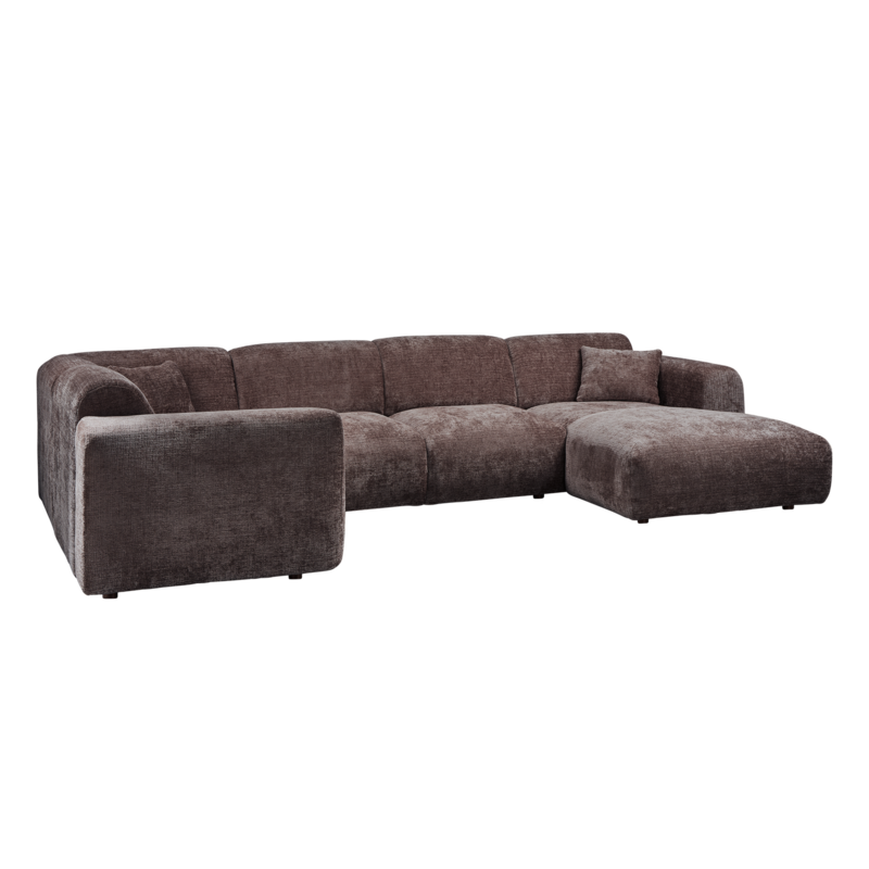 WOOOD-collectie CLOUD HOEKBANK LINKS CHENILLE WARMBRUIN [fsc]