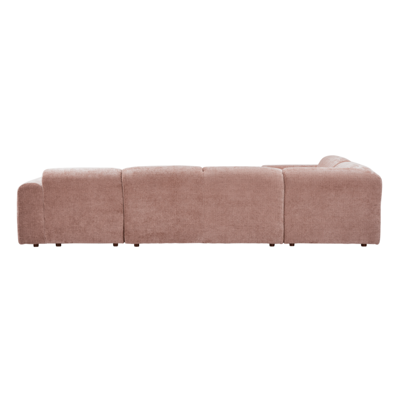 WOOOD-collectie CLOUD HOEKBANK LINKS CHENILLE TAUPE/ROZE [fsc]